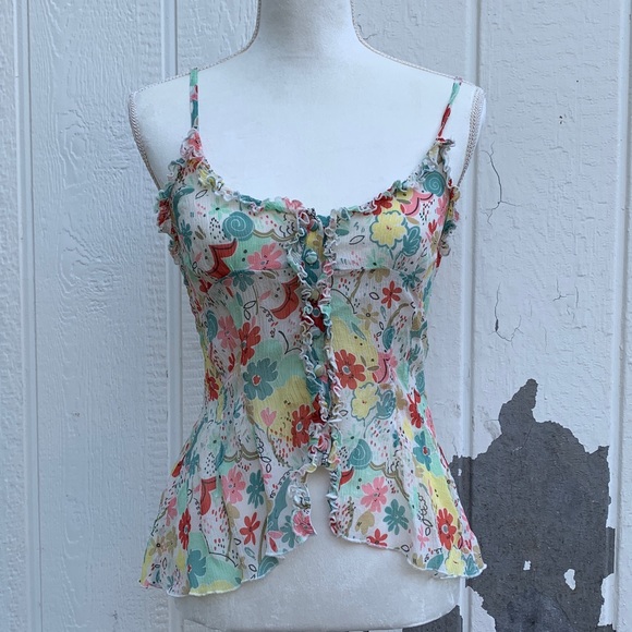 Vintage Guess Jeans floral print top (read!) - Picture 9 of 9